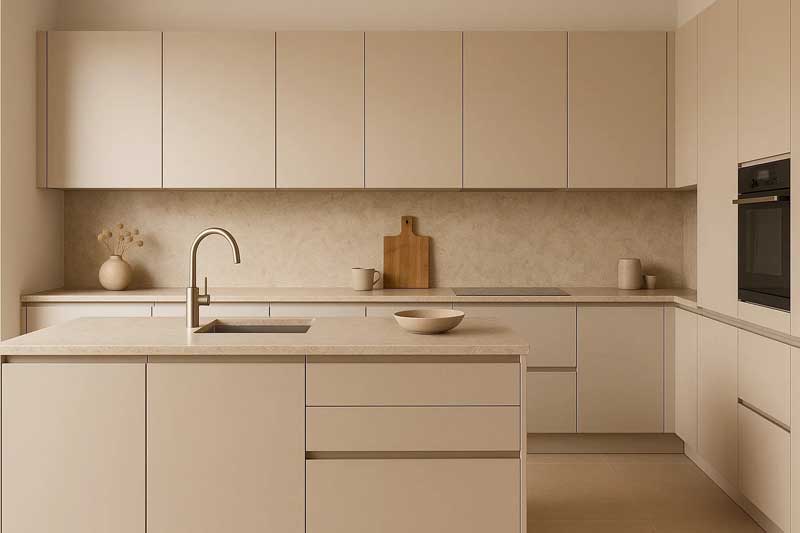 Beige-Keukens-De-Perfecte-Combinatie-van-Bladen-en-Materialen